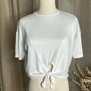 Wilfred Free Small White Tie Front Tee